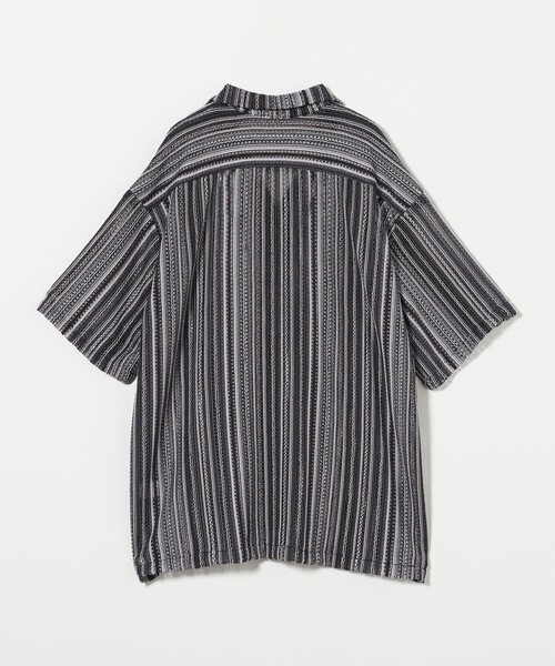 A DAY IN THE LIFE UNITED ARROWS（アデイインザライフユナイテッドアローズ）の「レース ストライプ オープンカラーシャツ＜A DAY IN THE LIFE＞（シャツ/ブラウス・メンズ・コバルトブルー/ダークグレー・M/L）」の9枚目の写真