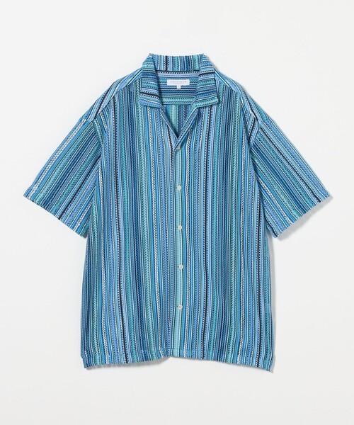 A DAY IN THE LIFE UNITED ARROWS（アデイインザライフユナイテッドアローズ）の「レース ストライプ オープンカラーシャツ＜A DAY IN THE LIFE＞（シャツ/ブラウス・メンズ・コバルトブルー/ダークグレー・M/L）」の12枚目の写真