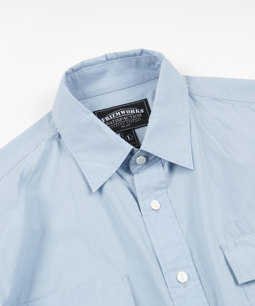 FRIZMWORKS(フリズムワークス)の「CIGARETTE POCKET TYPEWRITER SHIRT _ SKY BLUE(シャツ/ブラウス・メンズ・その他・SMALL/MEDIUM/LARGE/X-LARGE)」の3枚目の写真