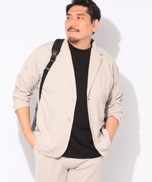 B&T CLUB（ビーティークラブ）の「ジャケット シングル メンズ 大きいサイズ 快ラクWEAR DRYリップル 2つボタン テーラード B＆T CLUB (ビーアンドティークラブ)（テーラードジャケット）」