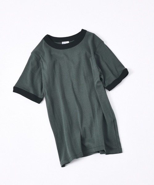 NOMINE（ノミネ）の「Miller ﾊﾟﾈﾙﾘﾌﾞTｼｬﾂ（Tシャツ/カットソー・レディース・チャコールグレー/ブラック/ホワイト・フリー）」の3枚目の写真