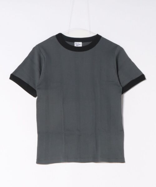 Robert P.Miller(ロバート ピー ミラー)の「【Robert P. Miller】パネル リブ ハーフスリーブ/半袖 Tシャツ(Tシャツ/カットソー・レディース・チャコールグレー/ブラック/ホワイト・フリー)」の5枚目の写真