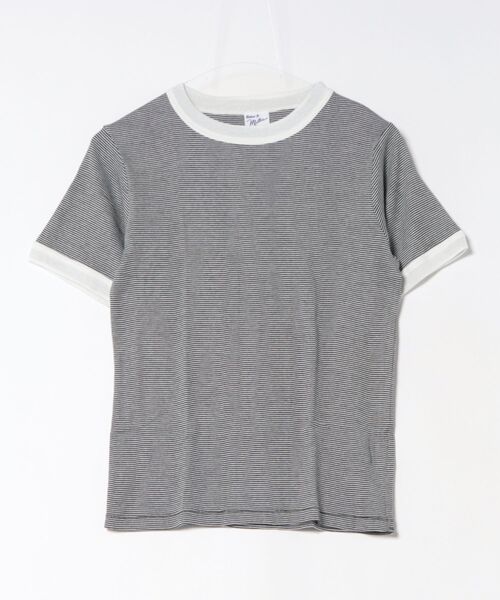 Robert P.Miller(ロバート ピー ミラー)の「【Robert P. Miller】パネル リブ ハーフスリーブ/半袖 Tシャツ(Tシャツ/カットソー・レディース・チャコールグレー/ブラック/ホワイト・フリー)」の7枚目の写真