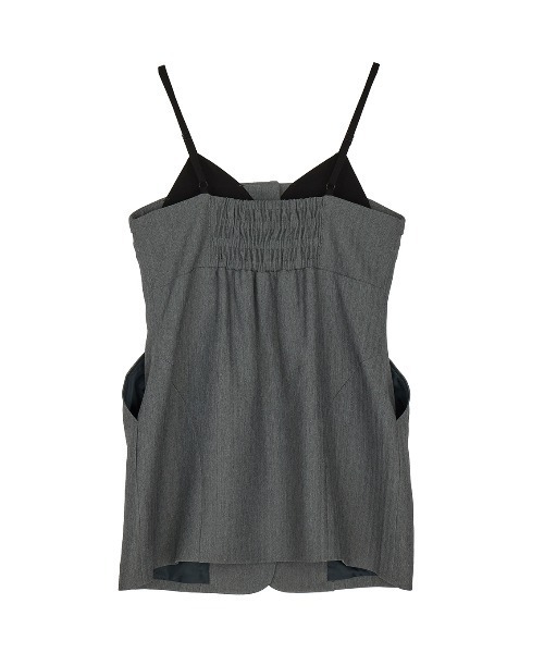 Ameri（アメリ）の「LAYERED DETAIL CONSTRUCT TOP（キャミソール・レディース・ライトベージュ/グレー・FREE）」の12枚目の写真