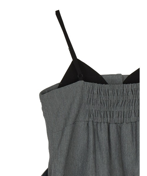 Ameri（アメリ）の「LAYERED DETAIL CONSTRUCT TOP（キャミソール・レディース・ライトベージュ/グレー・FREE）」の10枚目の写真