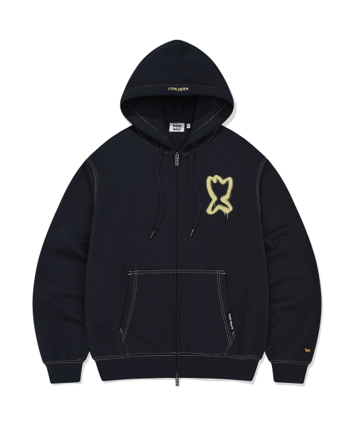 Wacky WiLLy（ワッキーウィリー）の「ビッグキキフードジップアップネイビー（パーカー・レディース・その他・MEDIUM/LARGE/X-LARGE/SMALL）」の2枚目の写真