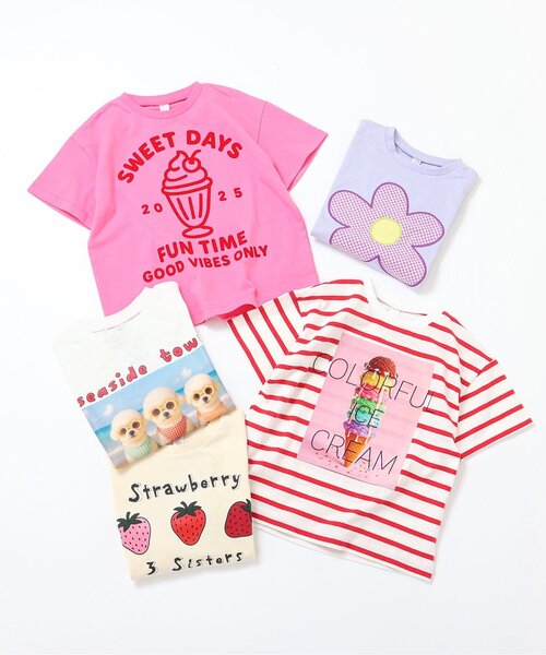 BREEZE(ブリーズ)の「バリエーションgirls半袖Tシャツ(Tシャツ/カットソー・キッズ・アイボリー/オフホワイト/ピンク/レッド/ラベンダー・90/140/100/120/130/80/110)」の19枚目の写真