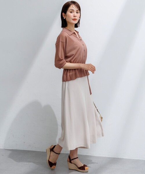 組曲（クミキョク）の「スムースクロス ハーフパンツ（その他パンツ・レディース・アイボリー系/ライトグレー系/ブラック系・1/2/3）」の5枚目の写真