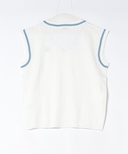 FILA（フィラ）の「《FILA》V NECK VEST（ベスト・レディース・ネイビー/ホワイト・M/XL/L）」の3枚目の写真