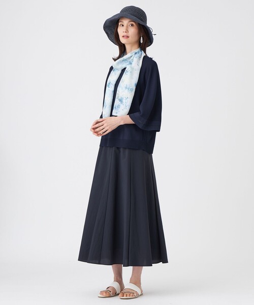 TRANS WORK(トランスワーク)の「【ウォッシャブル】フレアスリーブニットプルオーバー(Tシャツ/カットソー・レディース・ベージュ/ネイビー・40/38)」の8枚目の写真