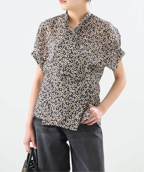journal standard L'essage（ジャーナルスタンダードレサージュ）の「DEVEAUX/ドットタックスリーブシャツ（シャツ/ブラウス・レディース・グリーン/ホワイト/ブラック系その他/ホワイト系その他・FREE）」の4枚目の写真