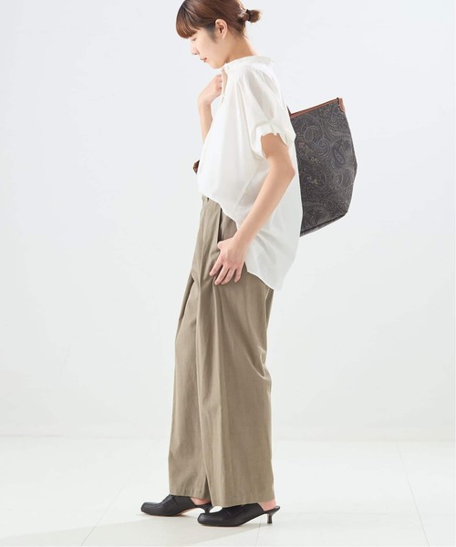 journal standard L'essage（ジャーナルスタンダードレサージュ）の「DEVEAUX/ドットタックスリーブシャツ（シャツ/ブラウス・レディース・グリーン/ホワイト/ブラック系その他/ホワイト系その他・FREE）」の13枚目の写真