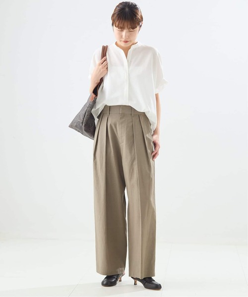 journal standard L'essage（ジャーナルスタンダードレサージュ）の「DEVEAUX/ドットタックスリーブシャツ（シャツ/ブラウス・レディース・グリーン/ホワイト/ブラック系その他/ホワイト系その他・FREE）」の15枚目の写真