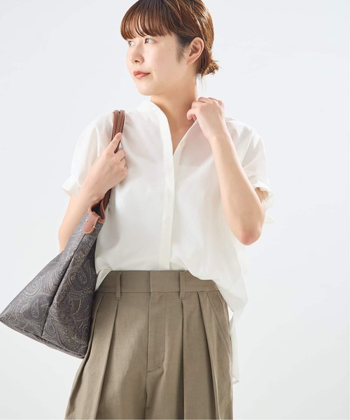 journal standard L'essage（ジャーナルスタンダードレサージュ）の「DEVEAUX/ドットタックスリーブシャツ（シャツ/ブラウス・レディース・グリーン/ホワイト/ブラック系その他/ホワイト系その他・FREE）」の16枚目の写真