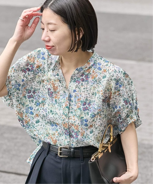 journal standard L'essage（ジャーナルスタンダードレサージュ）の「DEVEAUX/ドットタックスリーブシャツ（シャツ/ブラウス・レディース・グリーン/ホワイト/ブラック系その他/ホワイト系その他・FREE）」の21枚目の写真