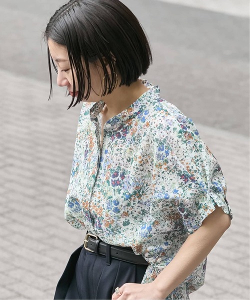 journal standard L'essage(ジャーナルスタンダードレサージュ)の「DEVEAUX/ドットタックスリーブシャツ(シャツ/ブラウス・レディース・グリーン/ホワイト/ブラック系その他/ホワイト系その他・FREE)」の6枚目の写真