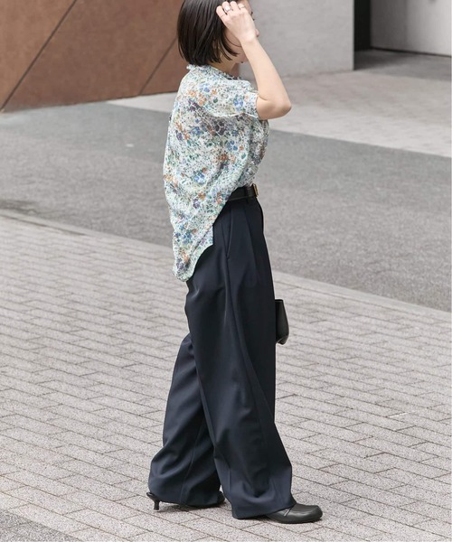 journal standard L'essage(ジャーナルスタンダードレサージュ)の「DEVEAUX/ドットタックスリーブシャツ(シャツ/ブラウス・レディース・グリーン/ホワイト/ブラック系その他/ホワイト系その他・FREE)」の8枚目の写真