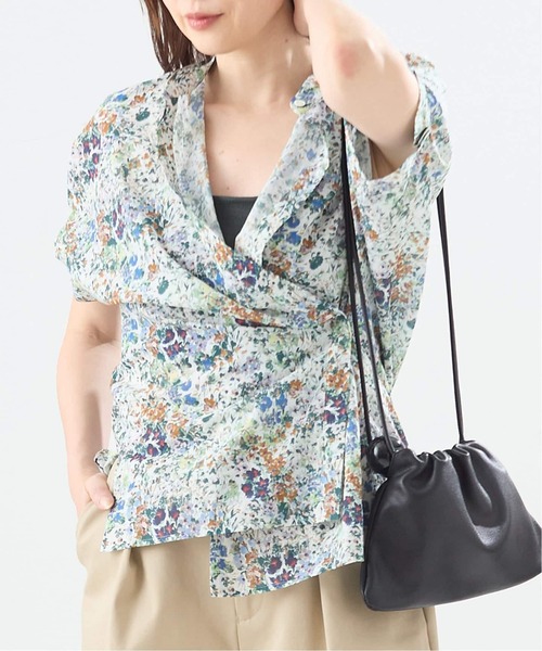 journal standard L'essage(ジャーナルスタンダードレサージュ)の「DEVEAUX/ドットタックスリーブシャツ(シャツ/ブラウス・レディース・グリーン/ホワイト/ブラック系その他/ホワイト系その他・FREE)」の10枚目の写真