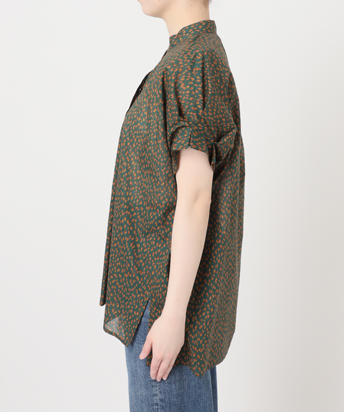 journal standard L'essage（ジャーナルスタンダードレサージュ）の「DEVEAUX/ドットタックスリーブシャツ（シャツ/ブラウス・レディース・グリーン/ホワイト/ブラック系その他/ホワイト系その他・FREE）」の6枚目の写真