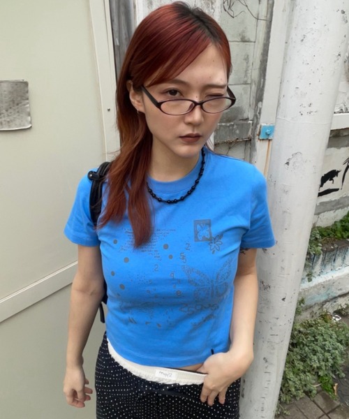 JEANASIS(ジーナシス)の「【25quee】プリントチビTEE SS/670328(Tシャツ/カットソー・レディース・ブルー系その他/ブラウン系その他/ブラック系その他・FREE)」の3枚目の写真