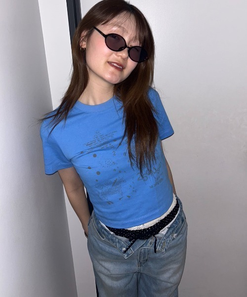 JEANASIS(ジーナシス)の「【25quee】プリントチビTEE SS/670328(Tシャツ/カットソー・レディース・ブルー系その他/ブラウン系その他/ブラック系その他・FREE)」の15枚目の写真