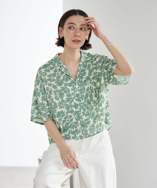 Flower print shirt Wooshable — рубашка с цветочным принтом, моющаяся
