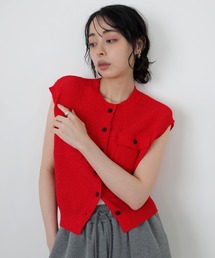 LIAN（リアン）の「ポケットデザインニットベスト（ベスト）」