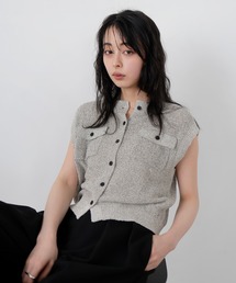 LIAN（リアン）の「ポケットデザインニットベスト（ベスト）」
