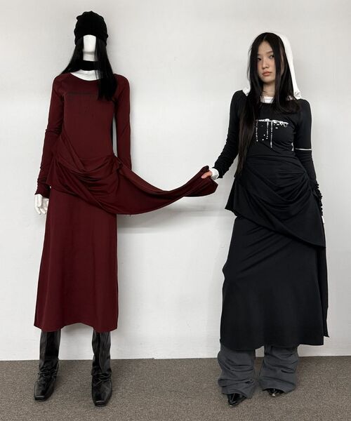 NACHE（ナチェ）の「DROP MAXI DRESS BLACK（ワンピース・レディース・その他・1/0）」の5枚目の写真