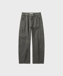 ガーメントダイカーブデニムパンツ_KHAKI