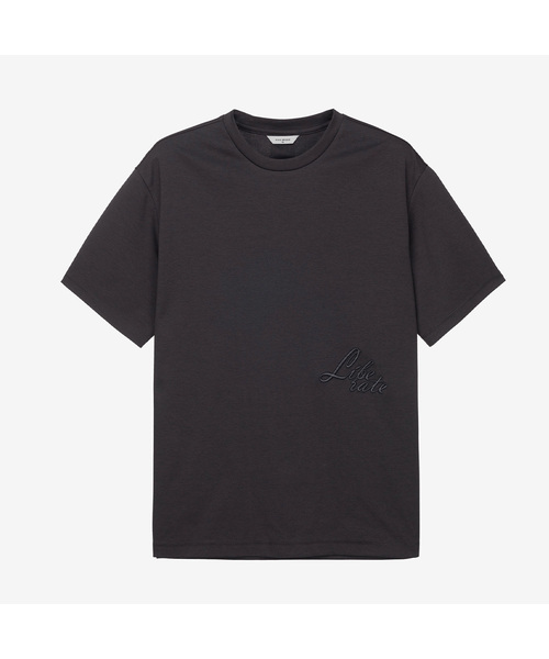 MINDBRIDGE(マインドブリッジ)の「スーピマ_バックポイントセミオーバーフィットTシャツ - 2カラー MYTS3102(Tシャツ/カットソー・メンズ・カーキ/チャコール・100/95/105/110)」の1枚目の写真