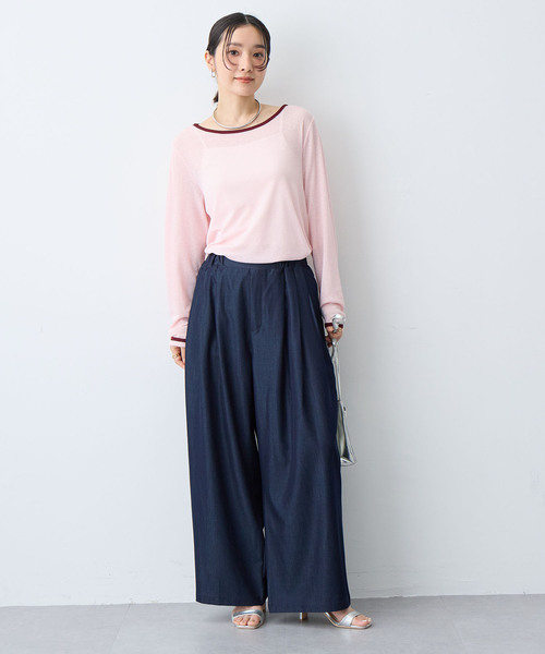 anyfee（エニフィー）の「【anyfee/プラスサイズ】シアーリンガーTシャツ（Tシャツ/カットソー・レディース・ピンク/ブラック・5L/4L/3L/LL）」の17枚目の写真