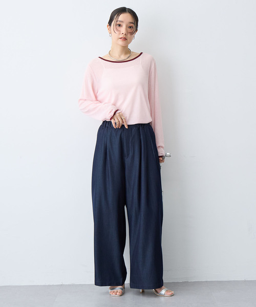 anyfee（エニフィー）の「【anyfee/プラスサイズ】シアーリンガーTシャツ（Tシャツ/カットソー・レディース・ピンク/ブラック・5L/4L/3L/LL）」の18枚目の写真