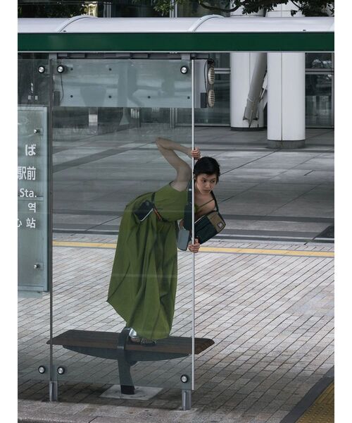 UN3D.(アンスリード)の「STRATUM WAVE CAMI OP / ストレイタムウェーブキャミワンピース(ワンピース・レディース・ライム/カーキ/ブラック・38/36)」の19枚目の写真
