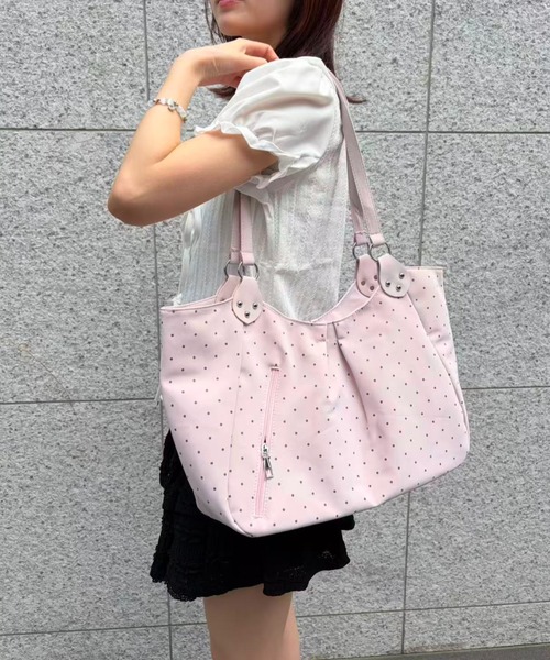 mebole（メボレ）の「マルチドットショルダーバッグ（ショルダーバッグ・レディース・ブルー/ピンク/ホワイト/ブラック・FREE）」の7枚目の写真