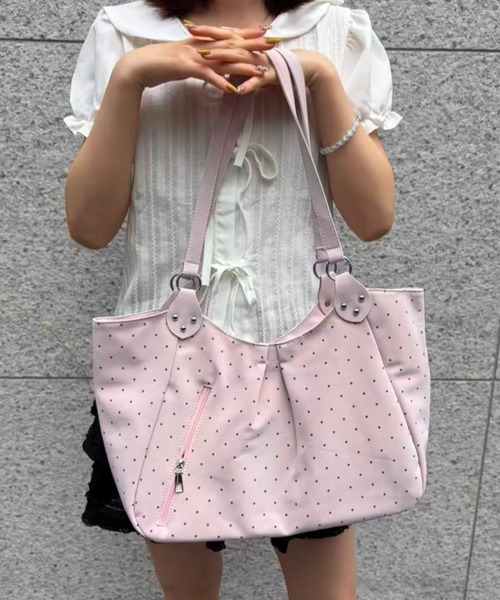 mebole（メボレ）の「マルチドットショルダーバッグ（ショルダーバッグ・レディース・ブルー/ピンク/ホワイト/ブラック・FREE）」の8枚目の写真