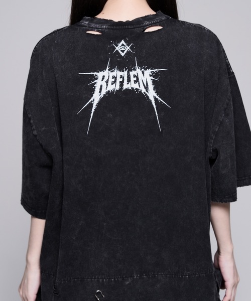 REFLEM（レフレム）の「『REFLEM/レフレム』安ピン付きグランジチェックレイヤードTシャツ/ハーフスリーブカットソー（Tシャツ/カットソー・レディース・ブラック×ブルー/ブラック×レッド・FREE）」の11枚目の写真