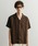 LURAKU�i�����N�j�́u�yLURAKU�zSheer Open Collar Shirt / �V�A�[�I�[�v���J���[�V���c�i�V���c/�u���E�X�j�v�b�u���E��