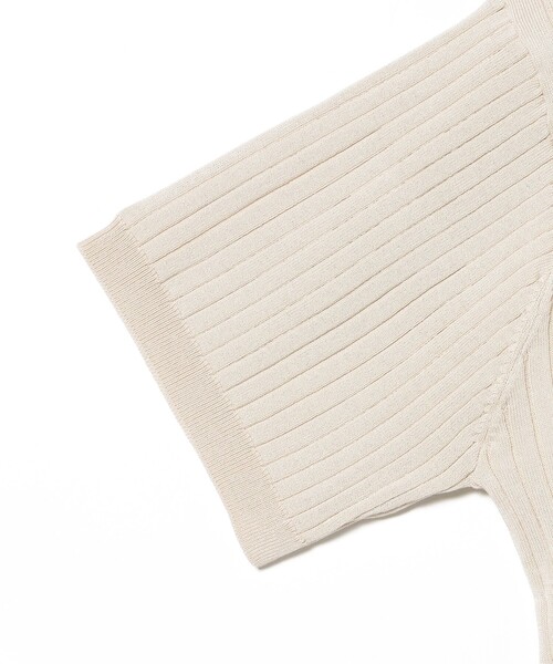 BEAMS HEART(ビームスハート)の「スキッパー ニットポロシャツ(ポロシャツ・メンズ・ブラウン/ベージュ・SMALL/MEDIUM/LARGE)」の5枚目の写真