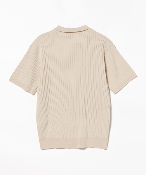 BEAMS HEART(ビームスハート)の「スキッパー ニットポロシャツ(ポロシャツ・メンズ・ブラウン/ベージュ・SMALL/MEDIUM/LARGE)」の6枚目の写真