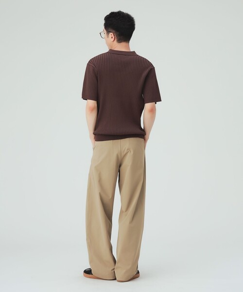 BEAMS HEART(ビームスハート)の「【8/6値下げ】スキッパー ニットポロシャツ(ポロシャツ・メンズ・ブラウン/ベージュ・SMALL/MEDIUM/LARGE)」の14枚目の写真
