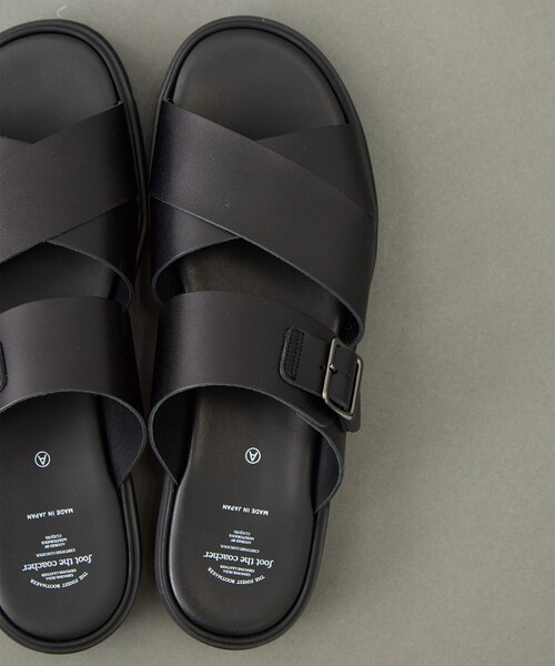 foot the coacher(フットザコーチャー)の「【foot the coacher/フットザコーチャー】CROSS BELT SANDALS(GLOXI CUT MEDIUM SOLE)(サンダル・メンズ・ブラック・25.0cm/26.0cm/27.0cm)」の2枚目の写真