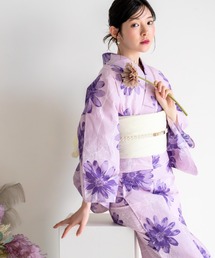 CELEN（セレン）の「【1人で着られる浴衣4点セット】浴衣・兵児帯・腰紐2本《夏花浴衣》（浴衣）」