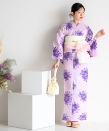 CELEN（セレン）の「【1人で着られる浴衣4点セット】浴衣・兵児帯・腰紐2本《夏花浴衣》（浴衣）」