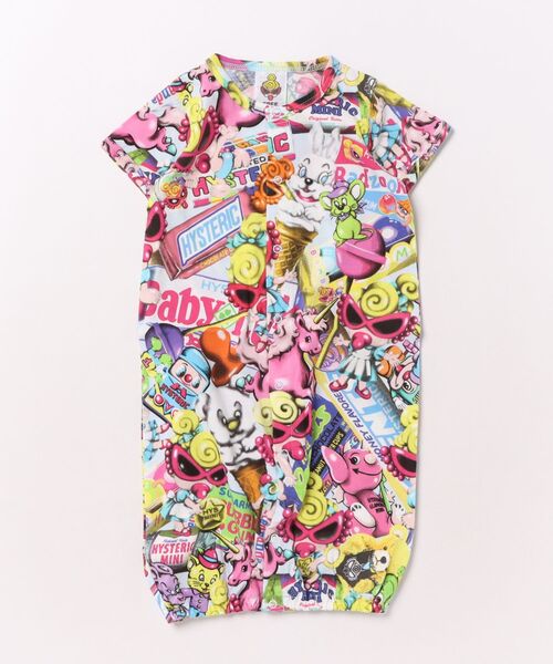 HYSTERIC MINI（ヒステリックミニ）の「HYSTERIC MINI IN WONDERLAND Viscotex 半袖2WAYALL（ロンパース・キッズ・ブルー系その他・FREE）」の3枚目の写真