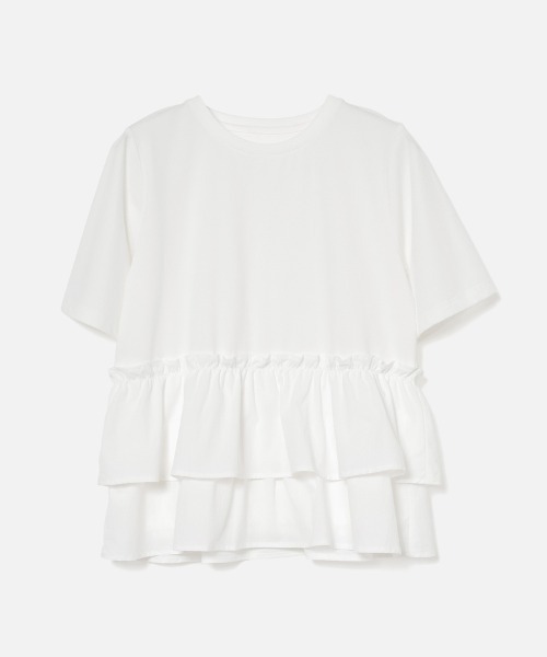GLACIER lusso(グラシアルッソ)の「【美冷・接触冷感・UVカット】裾フリルトップス(Tシャツ/カットソー・レディース・ブラック/グリーン/アイボリー・L/LL/M)」の16枚目の写真