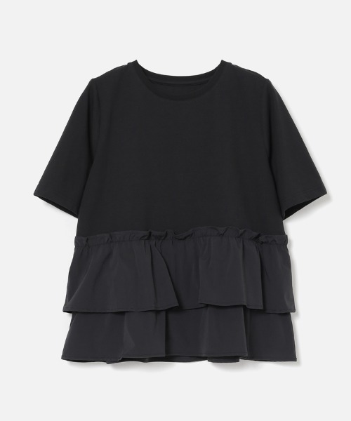 GLACIER lusso(グラシアルッソ)の「【美冷・接触冷感・UVカット】裾フリルトップス(Tシャツ/カットソー・レディース・ブラック/グリーン/アイボリー・L/LL/M)」の18枚目の写真
