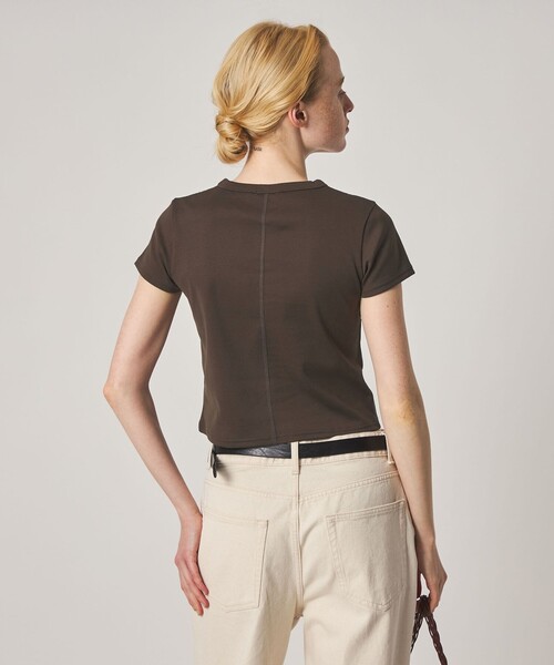 Steven Alan(スティーブンアラン)の「<Steven Alan>コットン フライス Tシャツ(Tシャツ/カットソー・レディース・ダークブラウン/ネイビー/パープル/オフホワイト/グレー系・FREE)」の3枚目の写真