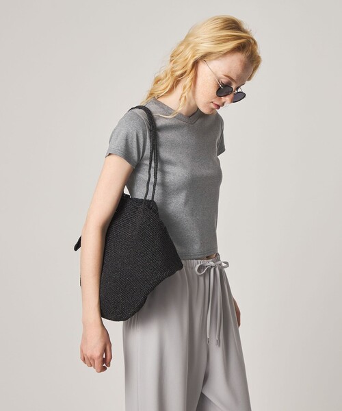 Steven Alan(スティーブンアラン)の「<Steven Alan>コットン フライス Tシャツ(Tシャツ/カットソー・レディース・ダークブラウン/ネイビー/パープル/オフホワイト/グレー系・FREE)」の9枚目の写真