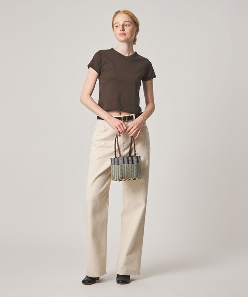Steven Alan(スティーブンアラン)の「<Steven Alan>コットン フライス Tシャツ(Tシャツ/カットソー・レディース・ダークブラウン/ネイビー/パープル/オフホワイト/グレー系・FREE)」の12枚目の写真